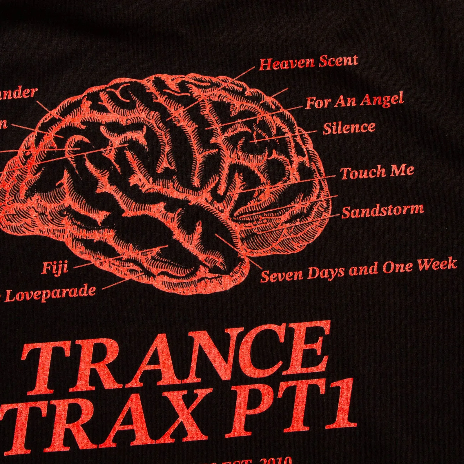 Trance Trax PT1 Front Print - Tshirt - Black