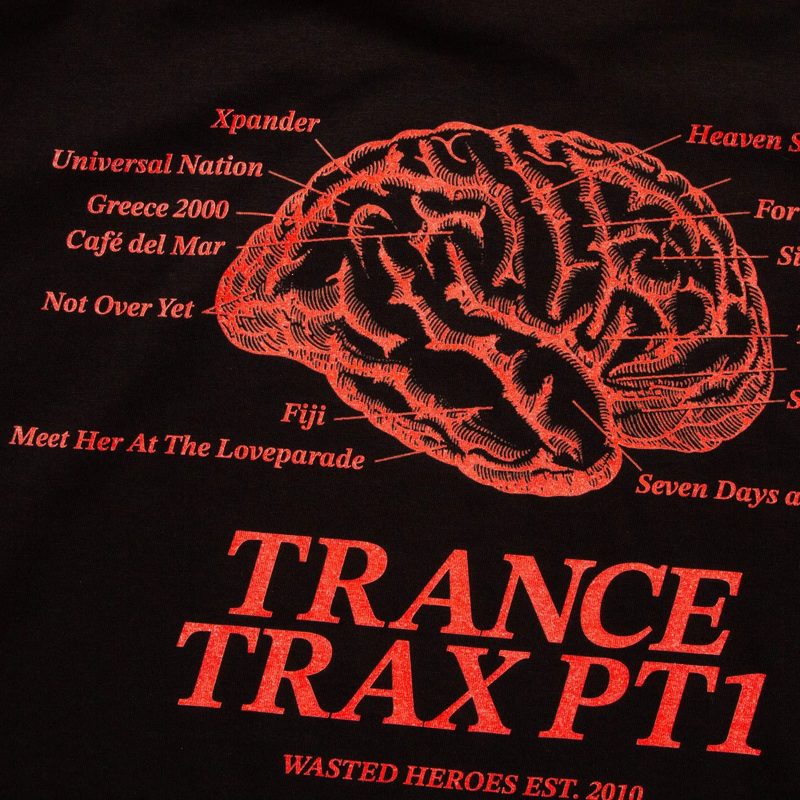 Trance Trax PT1 Front Print - Tshirt - Black