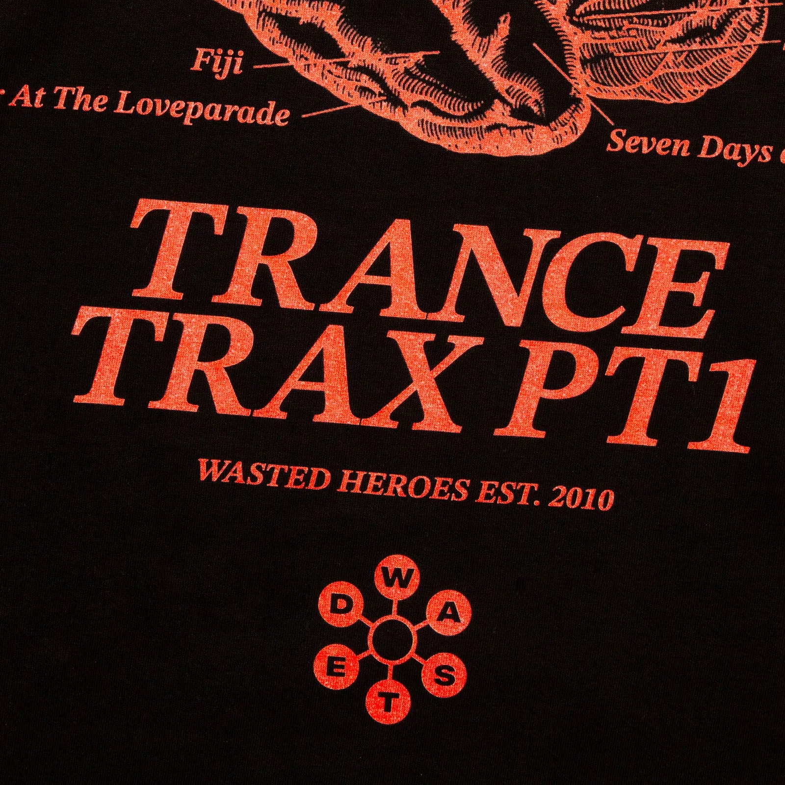 Trance Trax PT1 Front Print - Tshirt - Black